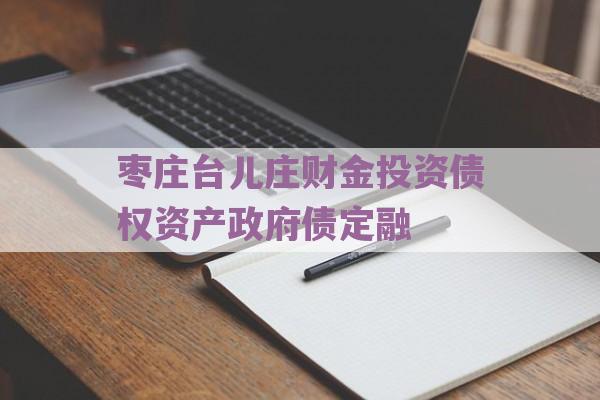 枣庄台儿庄财金投资债权资产政府债定融