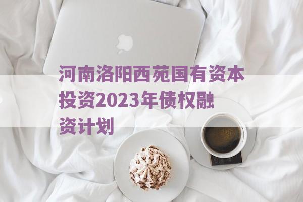 河南洛阳西苑国有资本投资2023年债权融资计划