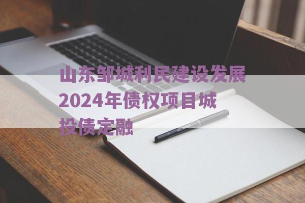 山东邹城利民建设发展2024年债权项目城投债定融