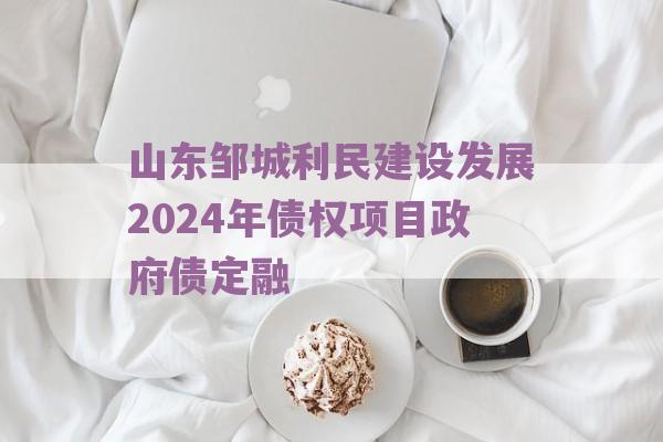 山东邹城利民建设发展2024年债权项目政府债定融